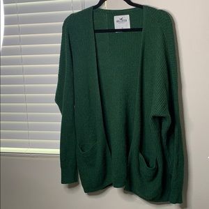 ✨Dark green cozy cardigan